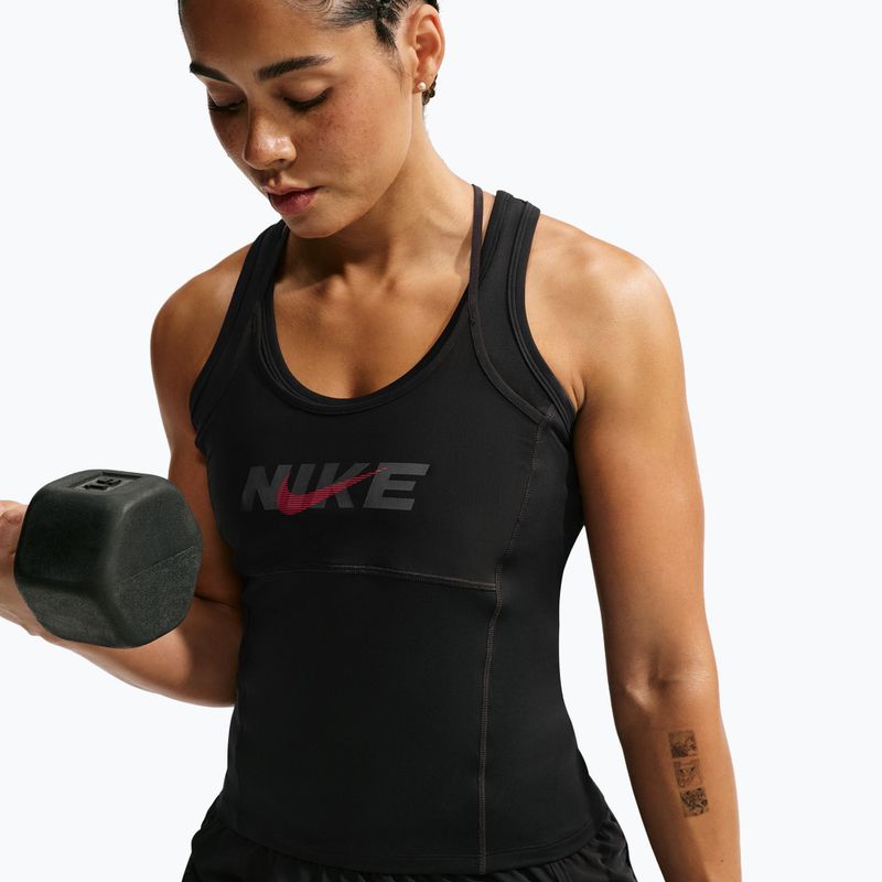 Women's training shirt Nike One black/black/university red/white 5