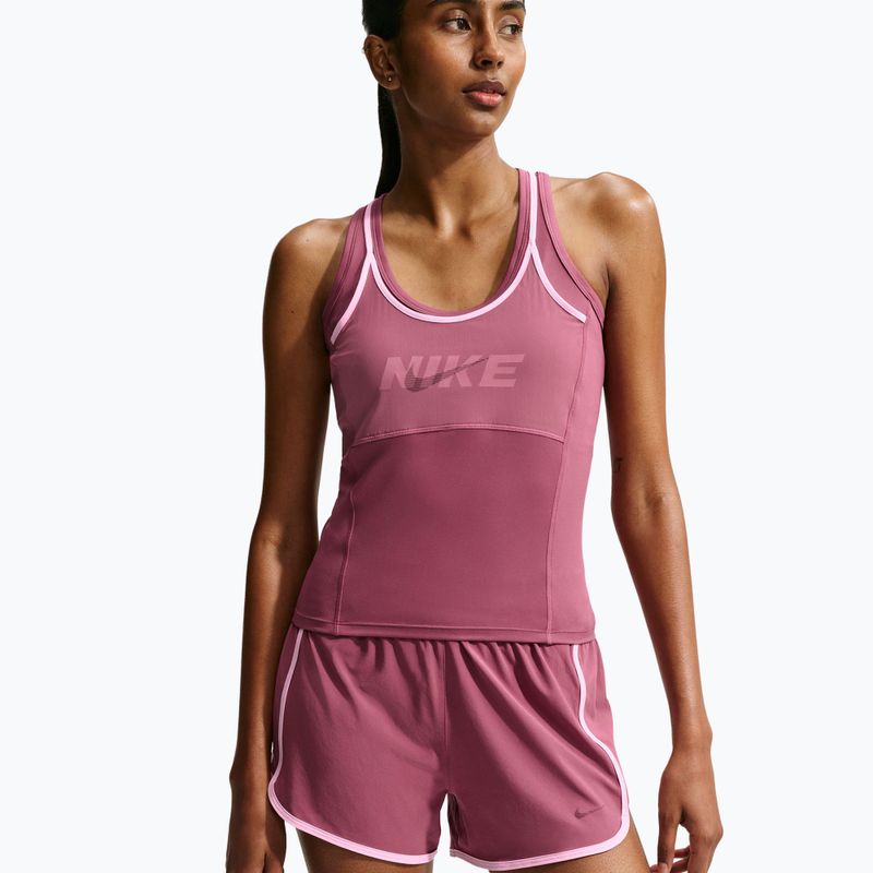 Women's training shorts Nike One pink smoke/pink rise/mystic dates 4