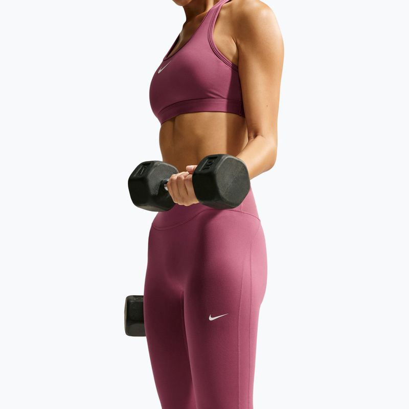 Women's leggings Nike One pink smoke/pink smoke/pink rise/white 6