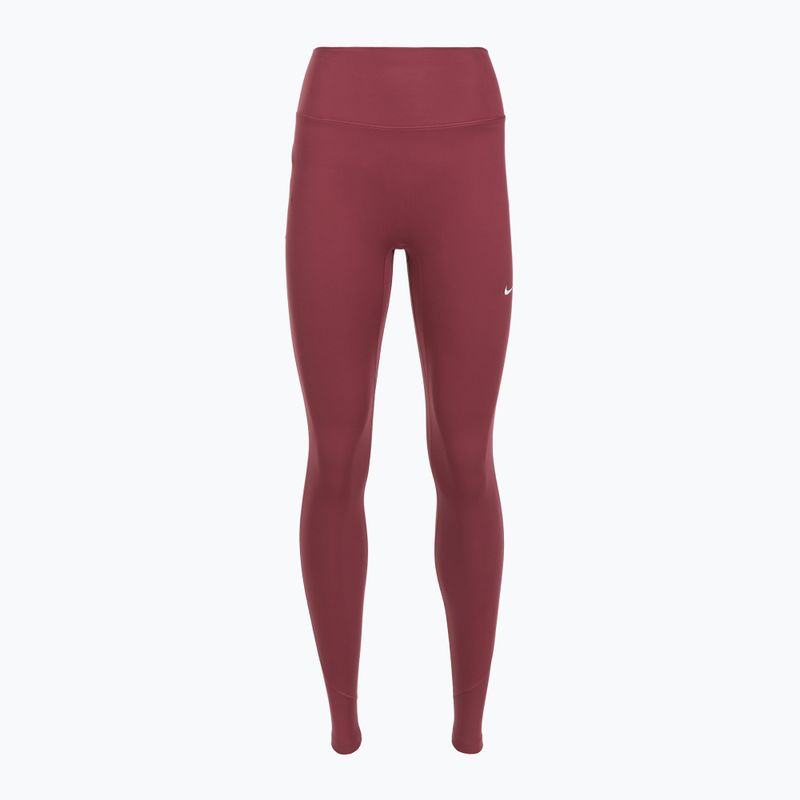 Women's leggings Nike One pink smoke/pink smoke/pink rise/white 7