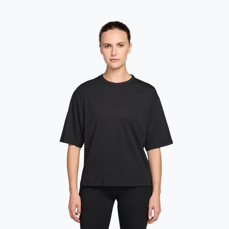 Women's training shirt Nike 24.7 ImpossiblySoft Light black/dark smoke grey