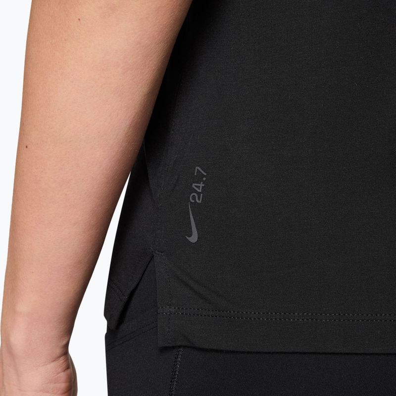 Women's training shirt Nike 24.7 ImpossiblySoft Light black/dark smoke grey 3