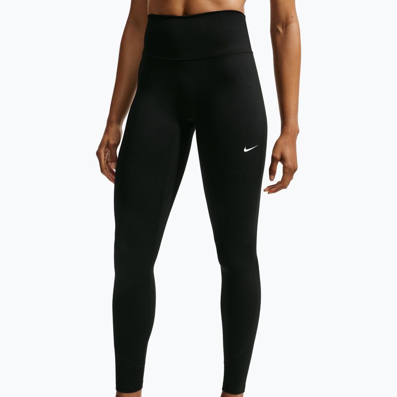 Women's leggings Nike One black/black/university red/white 4