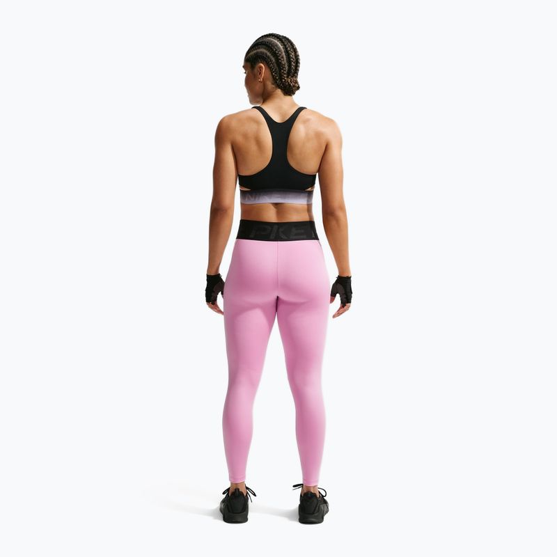 Women's training leggings Nike Pro Sculpt High-Waisted 7/8 pink rise/black/black 3
