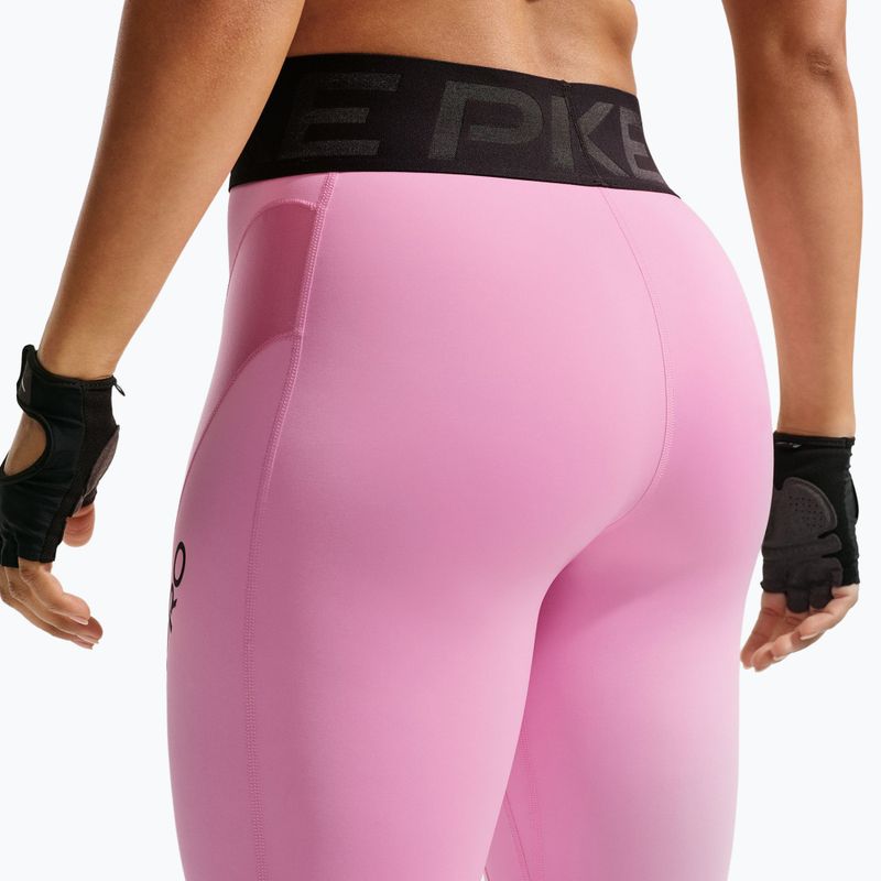 Women's training leggings Nike Pro Sculpt High-Waisted 7/8 pink rise/black/black 6