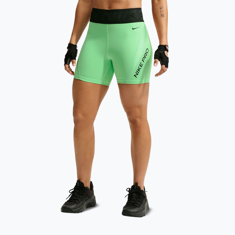 Women's training shorts Nike Pro Sculpt illusion green/cucumber calm/black/black 7