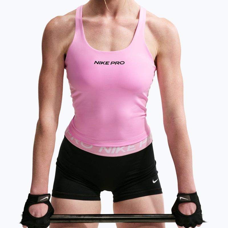 Women's training shirt Nike Pro Sculpt pink rise/black 4