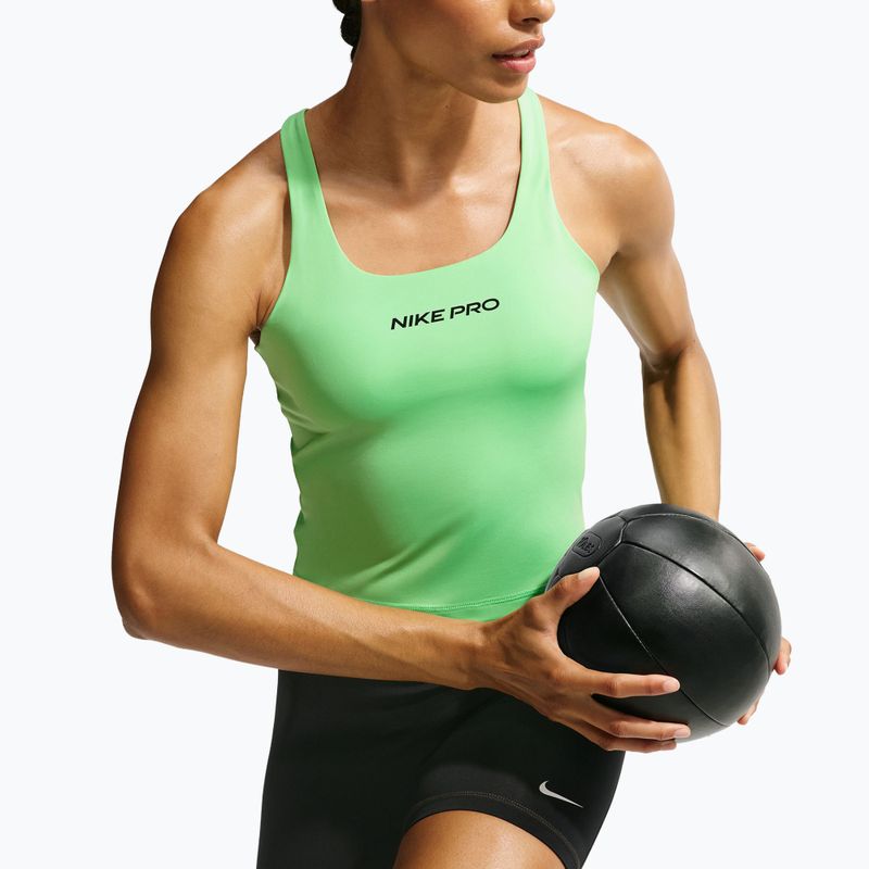 Women's training shirt Nike Pro Sculpt illusion green/cucumber calm/black 5