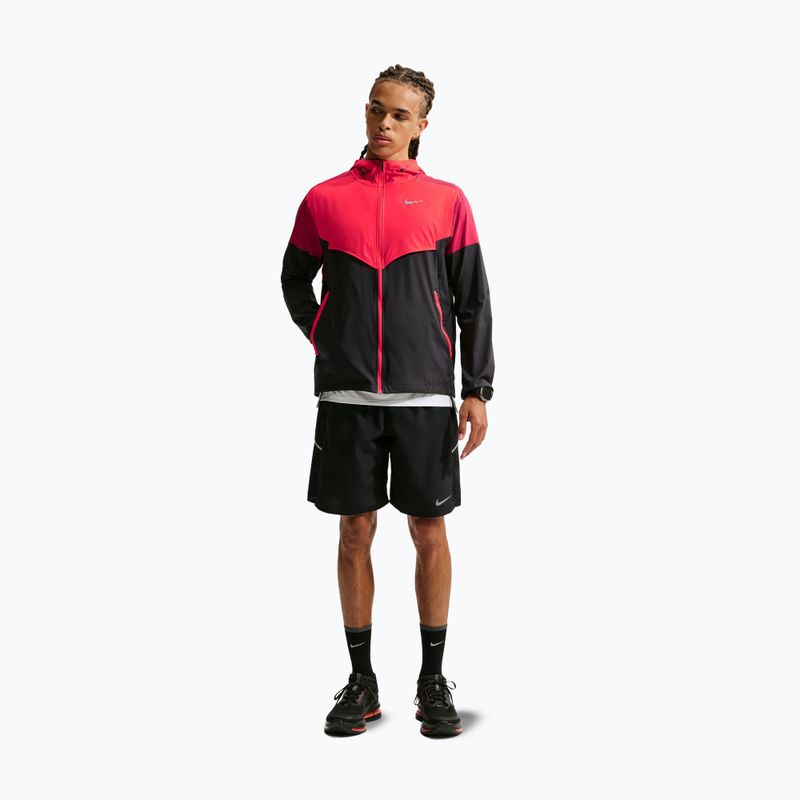 Men's running jacket Nike Impossibly Light Windrunner black/light crimson/tough red 2