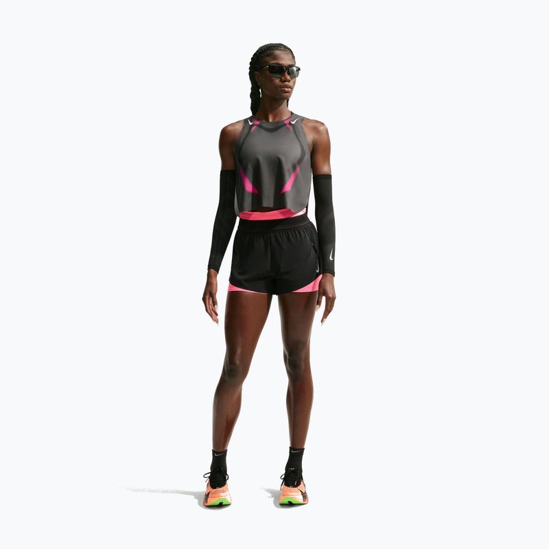 Women's running shirt Nike AeroSwift iron grey/volt/white 2