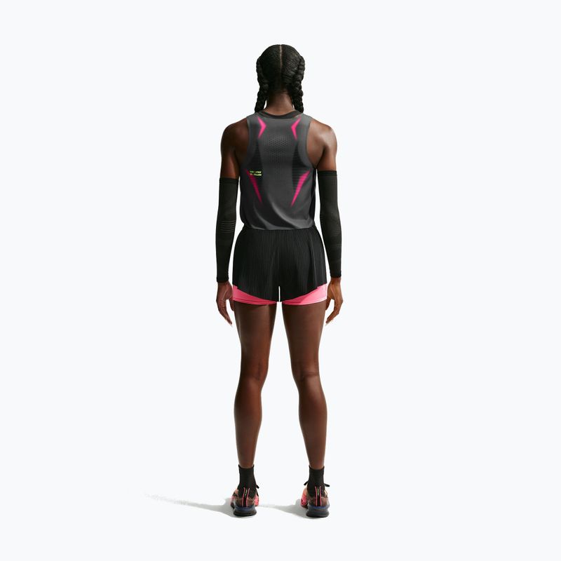 Women's running shirt Nike AeroSwift iron grey/volt/white 3