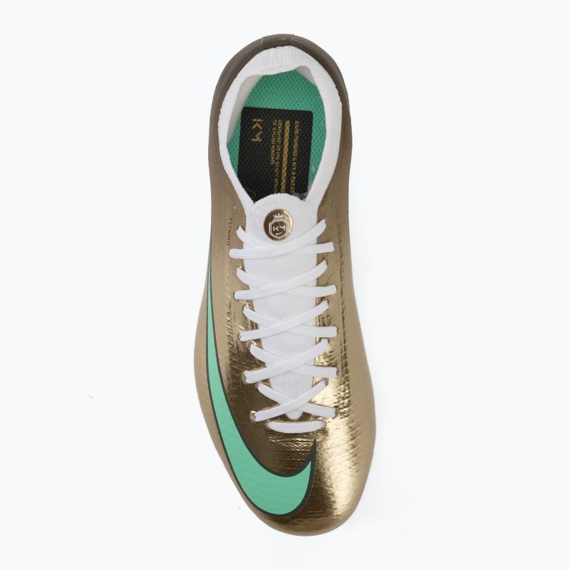 Children's football boots Nike Jr. Vapor 17 Pro "Kylian Mbappé" Metallic Gold/Green Glow 5