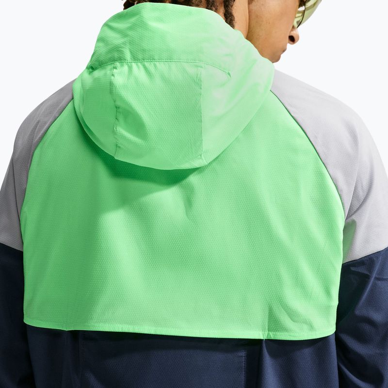 Men's running jacket Nike Impossibly Light Windrunner midnight navy/illusion green/wolf grey 5