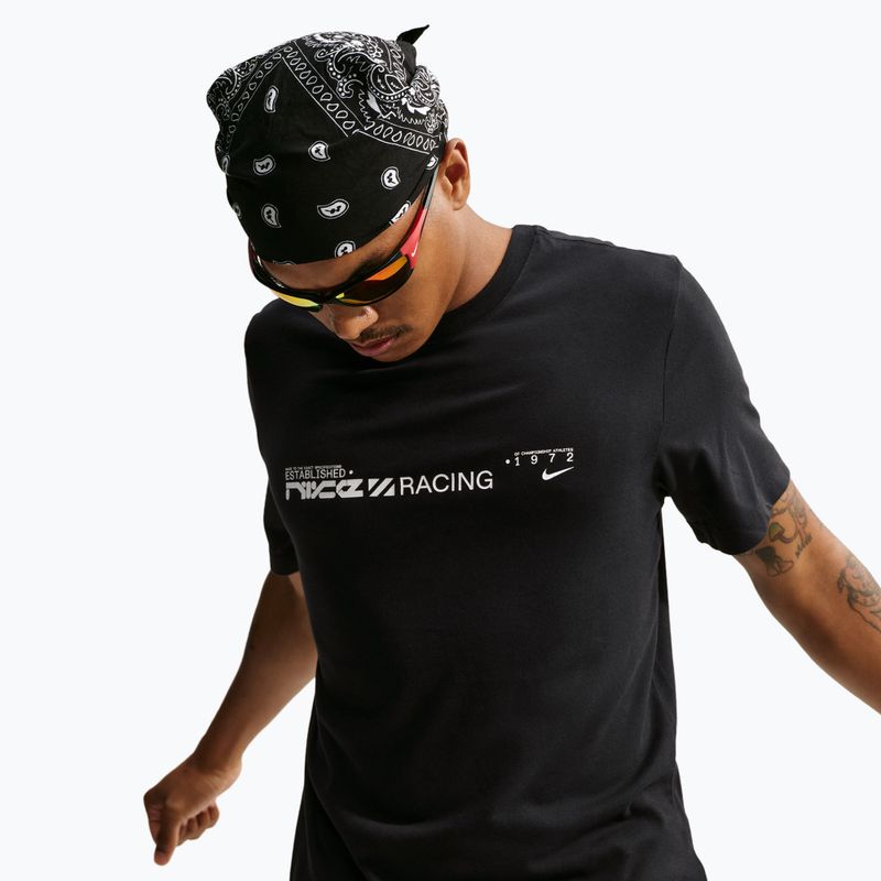 Men's running shirt Nike Dri-Fit Graphic black/white 3