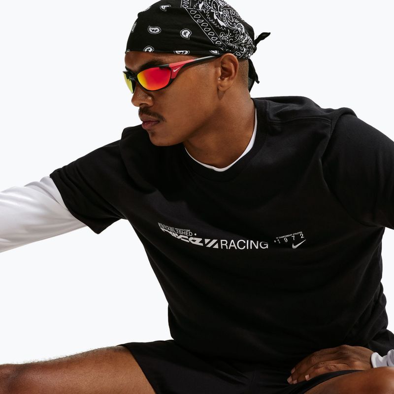 Men's running shirt Nike Dri-Fit Graphic black/white 4