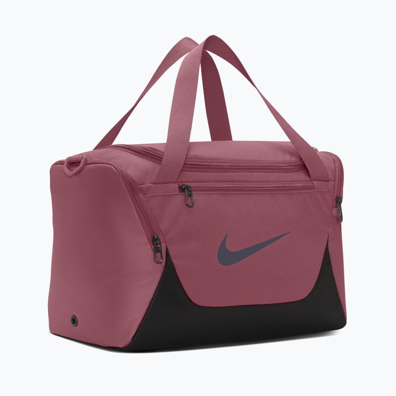 Training bag Nike Brasilia Duffel Extra Small 24 l pink smoke/black/gridiron 3