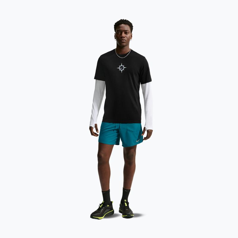 Men's running shirt Nike Dri-Fit Graphic black/action grape 2