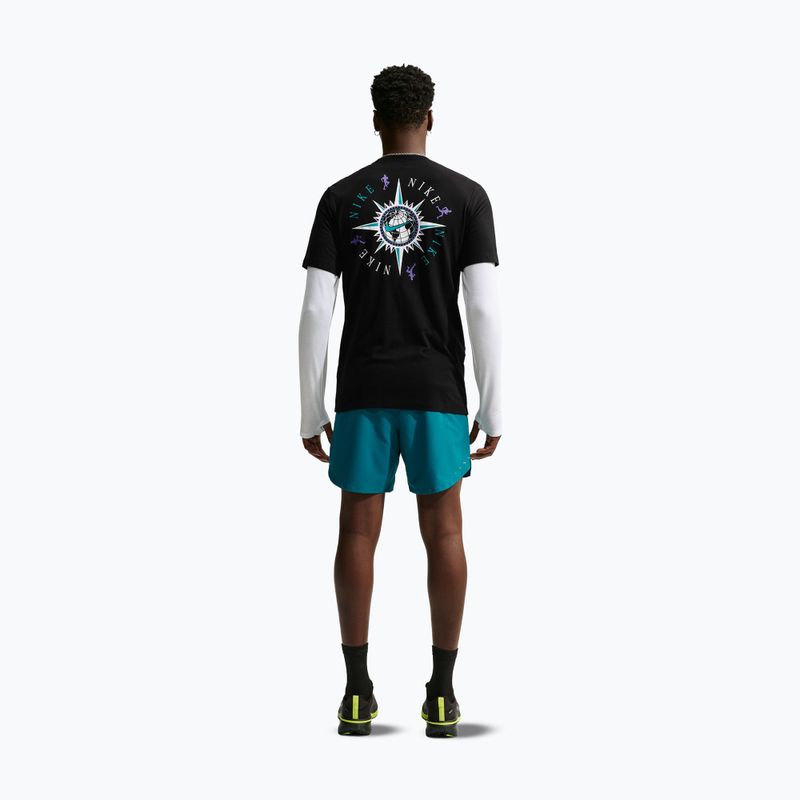 Men's running shirt Nike Dri-Fit Graphic black/action grape 3