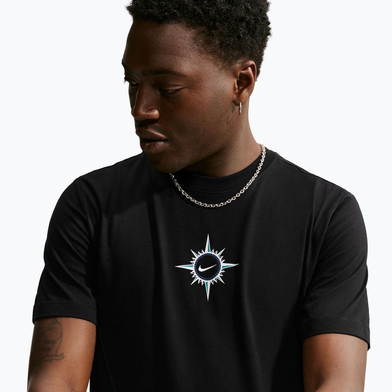 Men's running shirt Nike Dri-Fit Graphic black/action grape 4