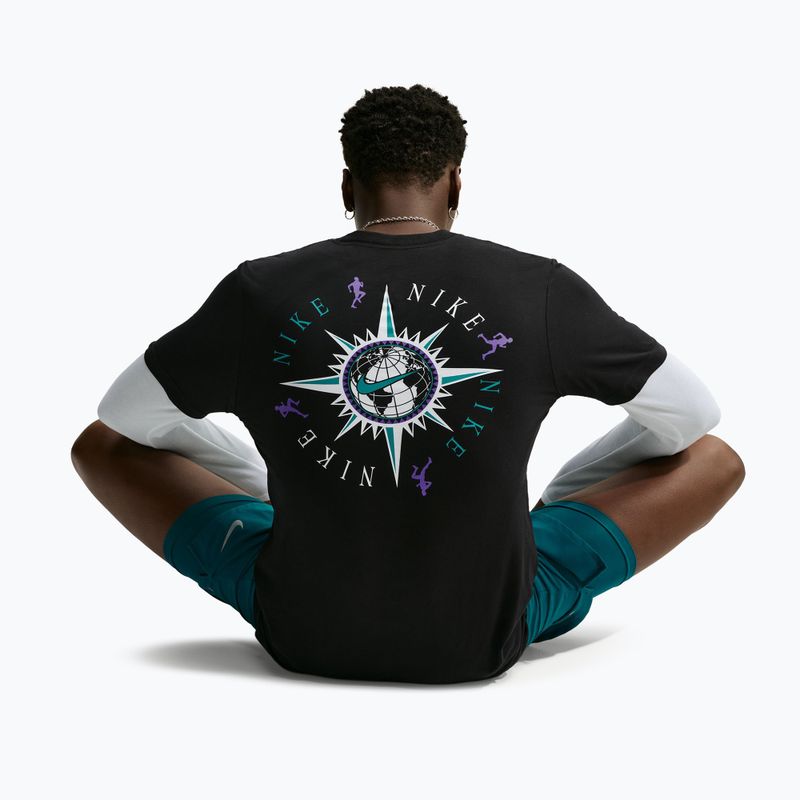 Men's running shirt Nike Dri-Fit Graphic black/action grape 5