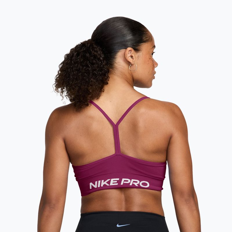 Training bra Nike Pro Seamless Light Support true berry/white 2