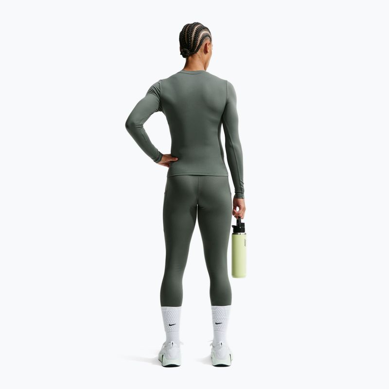 Women's training longsleeve Nike One Fitted camo green/white 3