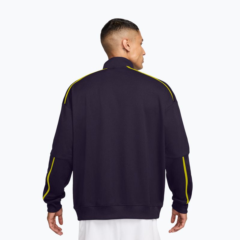 Men's tennis sweatshirt Nike Court Heritage purple dynasty/lemon venom 2