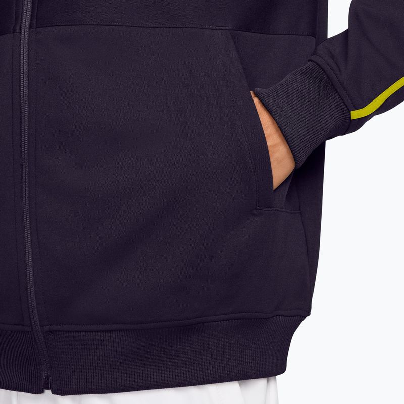 Men's tennis sweatshirt Nike Court Heritage purple dynasty/lemon venom 3