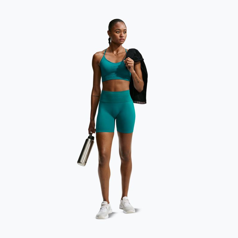 Women's shorts Nike Pro Seamless High-Waisted Biker 5" bright spruce 2