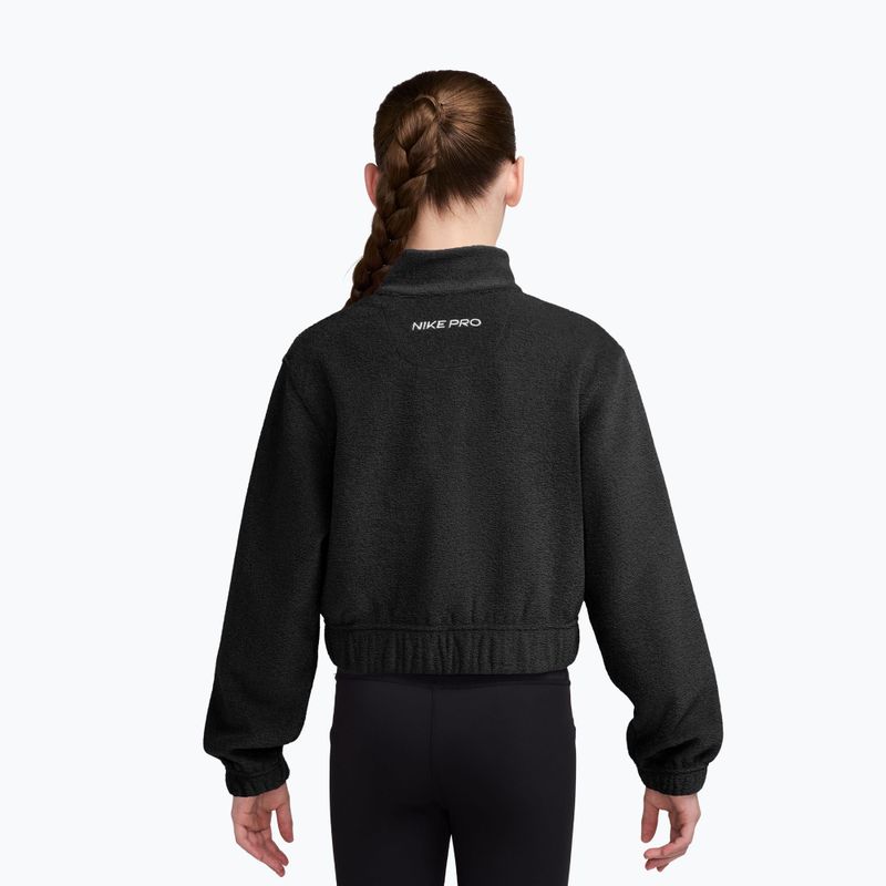 Children's sweatshirt Nike Pro Therma-FIT Full-Zip black/white 2