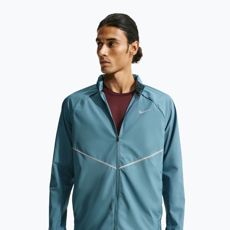 Men's running jacket Nike Miler Repel UV smokey blue/smokey blue 4