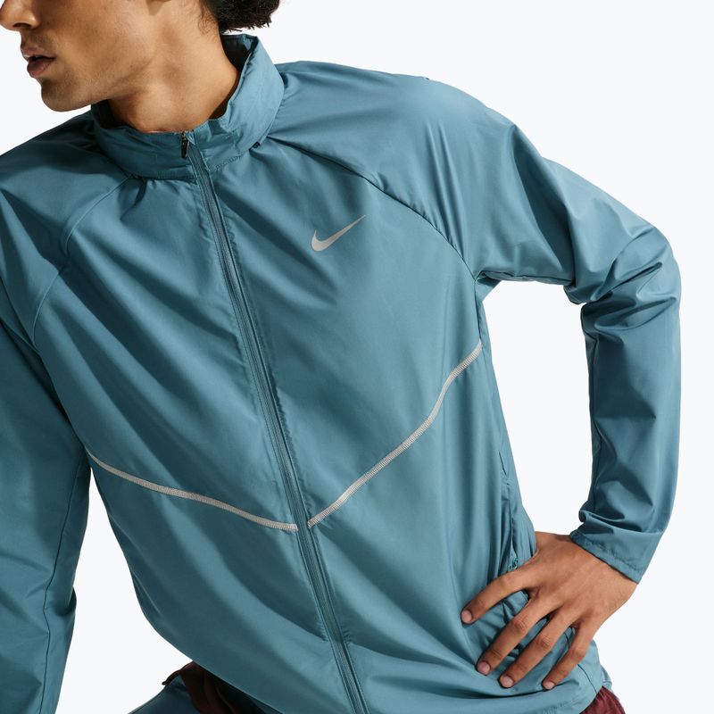 Men's running jacket Nike Miler Repel UV smokey blue/smokey blue 5