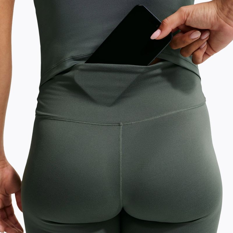 Women's leggings Nike One Seamless Front High-Waisted camo green/white 7