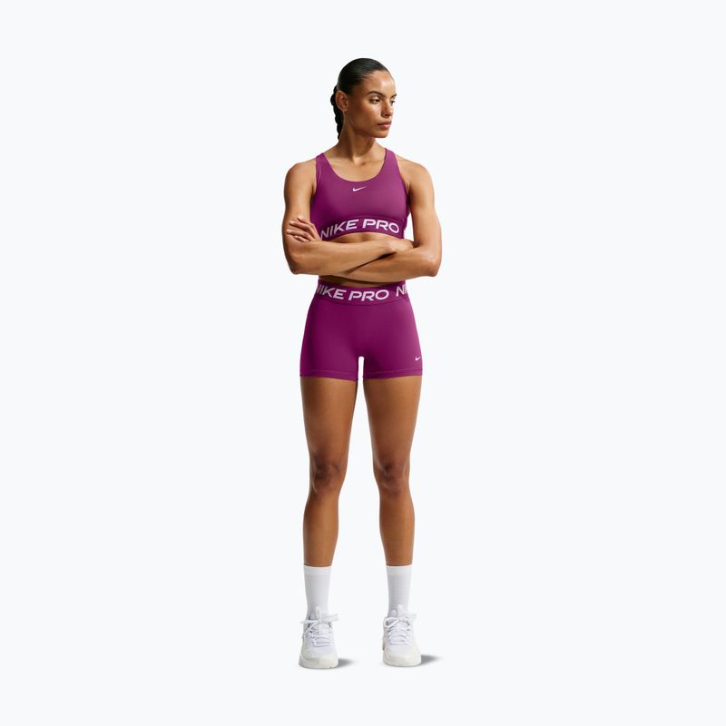 Women's shorts Nike Pro Mid-Rise Biker 3" true berry/white 2