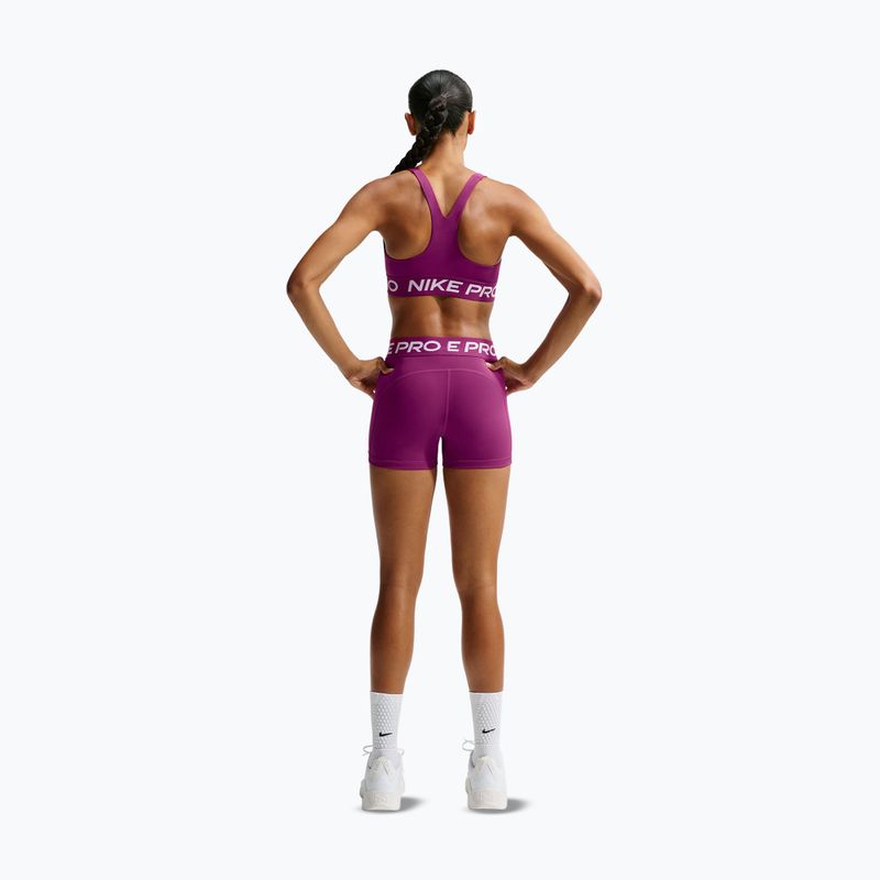 Women's shorts Nike Pro Mid-Rise Biker 3" true berry/white 3