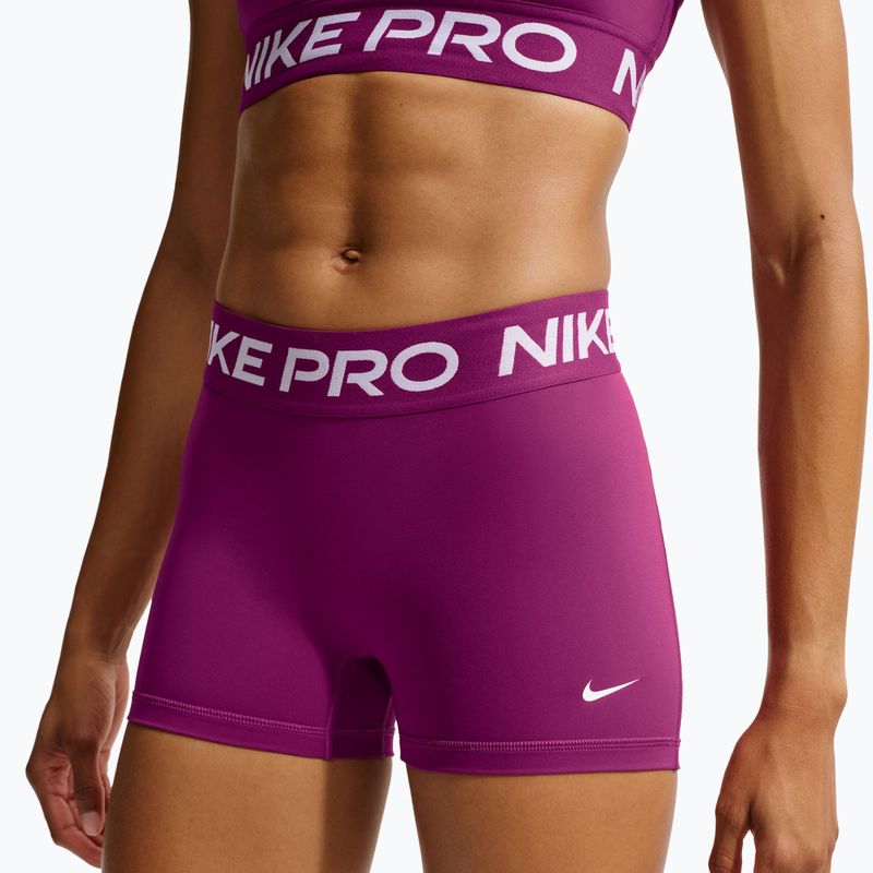 Women's shorts Nike Pro Mid-Rise Biker 3" true berry/white 4