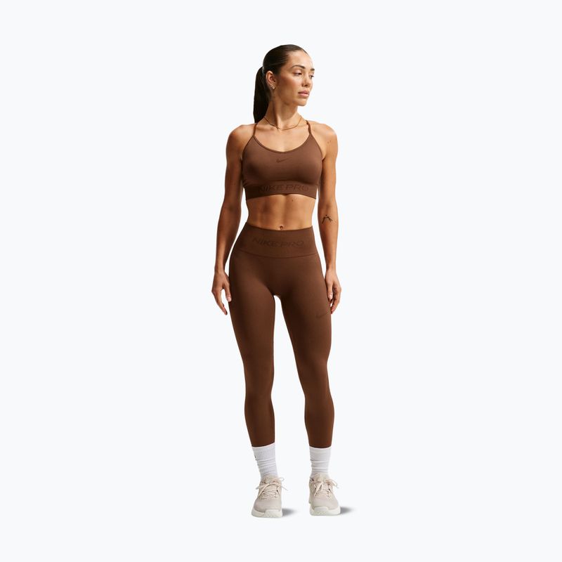 Women's leggings Nike Pro Seamless High-Waisted 7/8 cacao wow 2