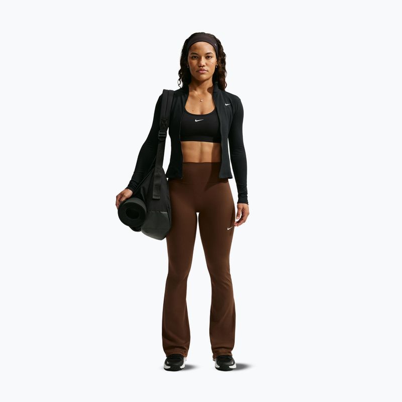 Women's leggings Nike One High Waisted Flared cacao wow/white 2