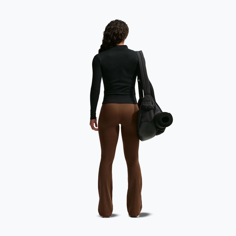 Women's leggings Nike One High Waisted Flared cacao wow/white 3