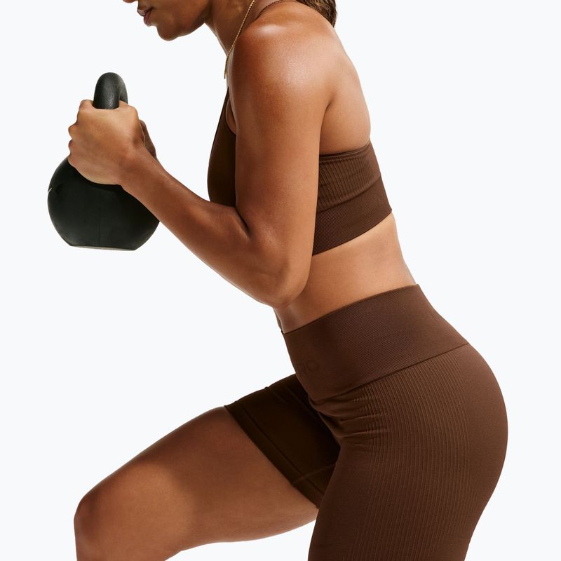 Women's shorts Nike Pro Seamless High-Waisted Biker 5" cacao wow 5