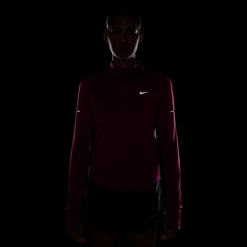Women's running sweatshirt Nike Swift Dri-FIT UV 1/4-Zip true berry 4