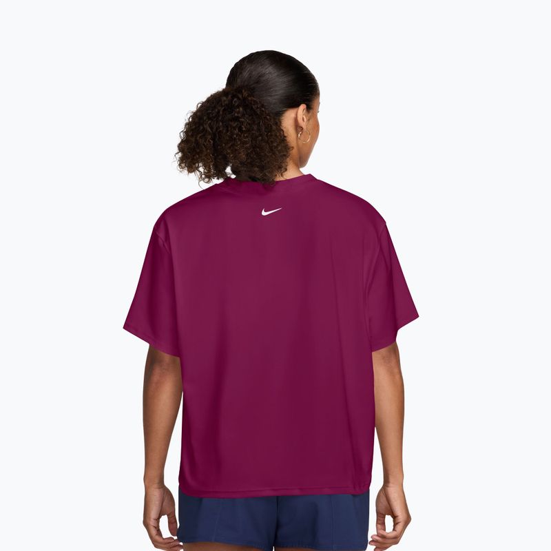 Women's training shirt Nike Pro Dri-Fit Loose true berry/white 2