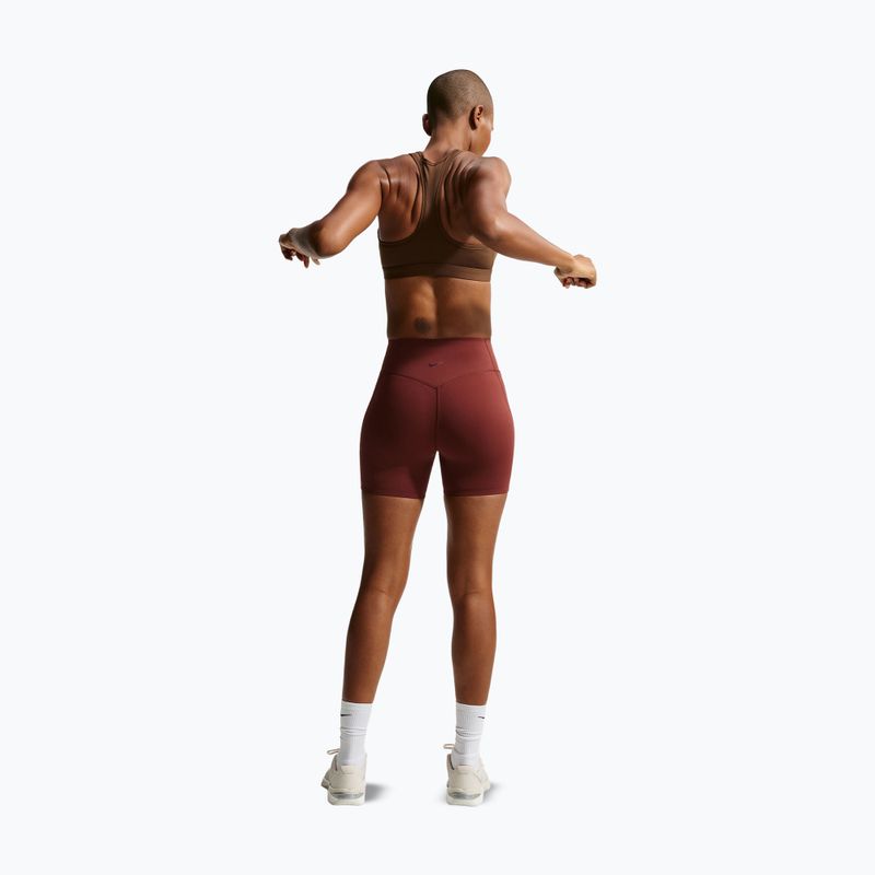 Women's sports bra Nike Swoosh Medium Support cacao wow/white 3