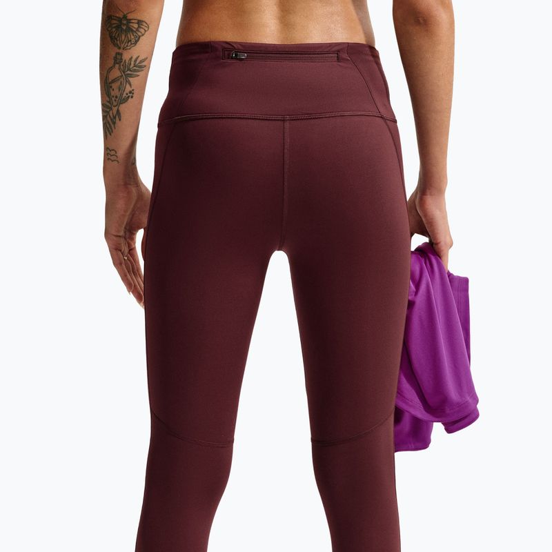 Women's running leggings Nike Tempo Swoosh Run High-Waisted 7/8 mystic dates/white 6