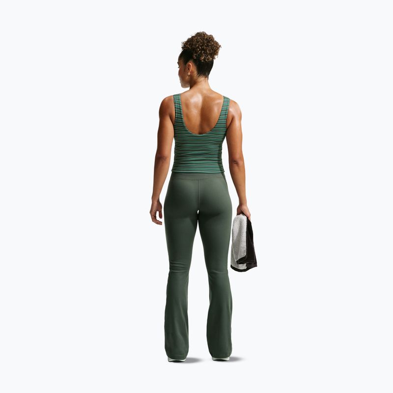 Women's leggings Nike One High Waisted Flared camo green/white 3