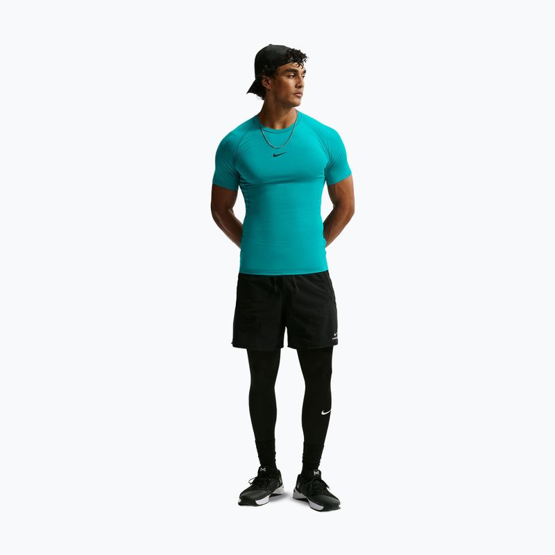 Men's training shirt Nike Pro Dri-Fit Tight SS Fitness energy/black 2