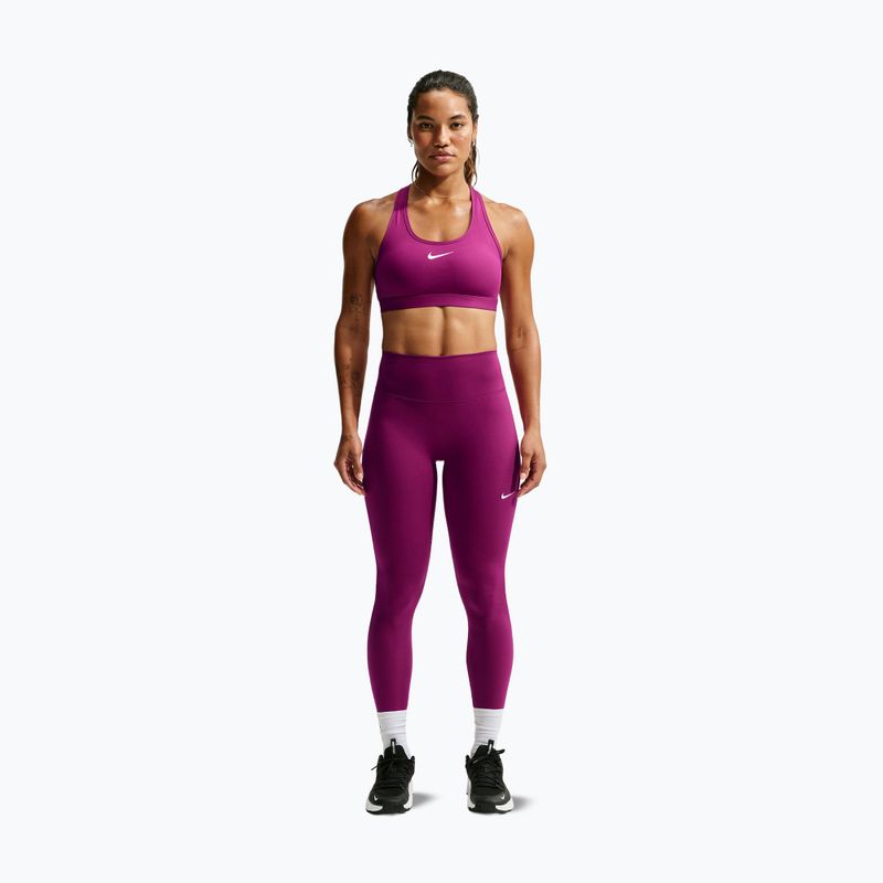 Women's sports bra Nike Swoosh Medium Support true berry/white 2