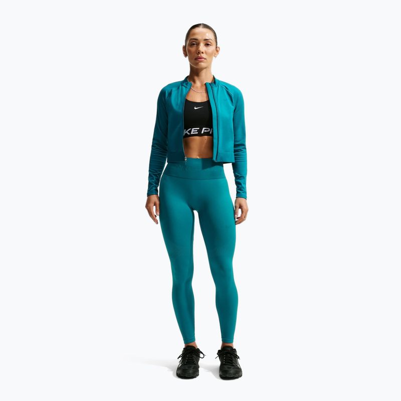 Women's leggings Nike Pro Seamless High-Waisted 7/8 bright spruce 2