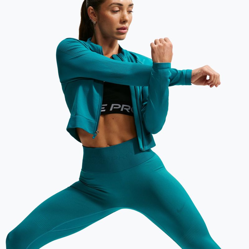 Women's leggings Nike Pro Seamless High-Waisted 7/8 bright spruce 4
