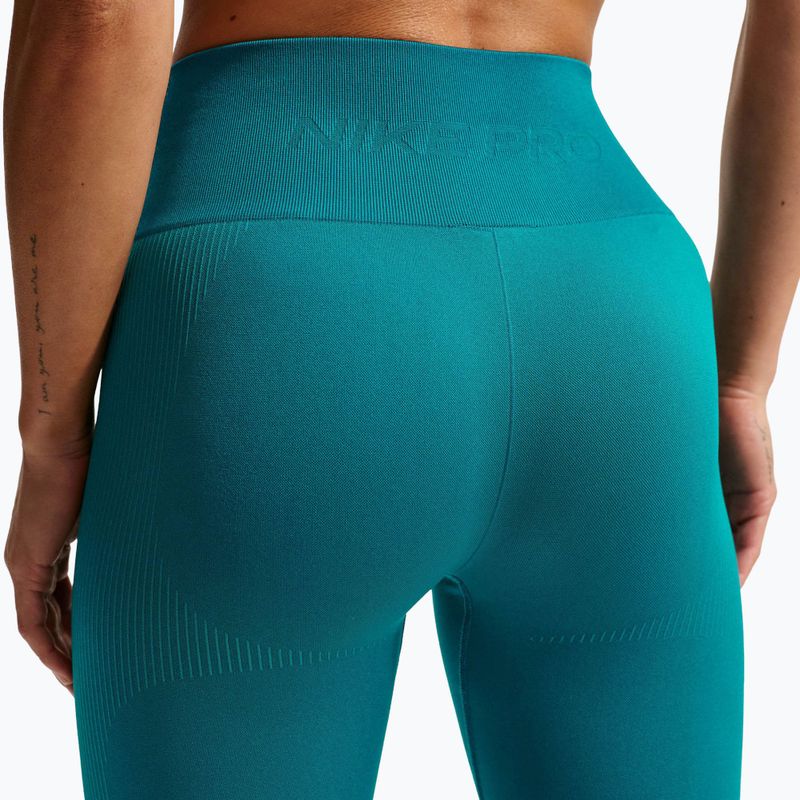 Women's leggings Nike Pro Seamless High-Waisted 7/8 bright spruce 6